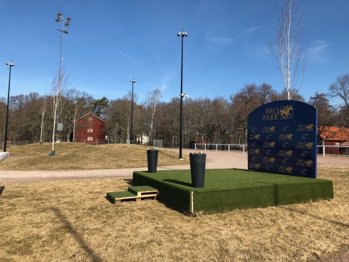 Provisorisk vinnarcirkel på Bro april 2019 foto Amie Karlsson